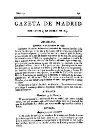 Gazeta de Madrid. 1809. Núm. 23, 23 de enero de 1809 | Biblioteca Virtual Miguel de Cervantes