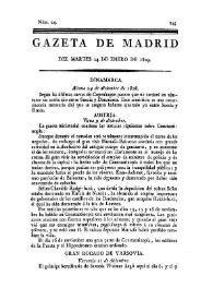 Gazeta de Madrid. 1809. Núm. 24, 24 de enero de 1809 | Biblioteca Virtual Miguel de Cervantes