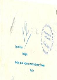 Telegrama de Rubén Darío a Ministro de Relaciones Exteriores de Nicaragua | Biblioteca Virtual Miguel de Cervantes