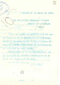 Carta de Rubén Darío a FABREGAS CARRERA, Emilio | Biblioteca Virtual Miguel de Cervantes
