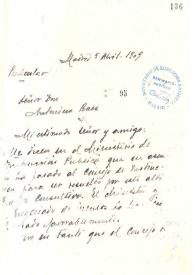 Carta de Rubén Darío a BÁEZ, Antonino | Biblioteca Virtual Miguel de Cervantes