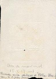 Calco de un "ara de mármol de la dehesa de Peñas Blancas de d. Juan Sansol" | Biblioteca Virtual Miguel de Cervantes