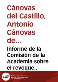 Informe de la Comisión de la Academia sobre el revoque de la fachada de la Torre de los Lujanes. | Biblioteca Virtual Miguel de Cervantes