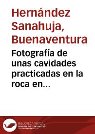 Fotografía de unas cavidades practicadas en la roca en las ruinas de Olérdola. | Biblioteca Virtual Miguel de Cervantes