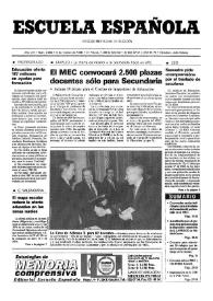Escuela española. Año LVI, núm. 3265, 8 de febrero de 1996
