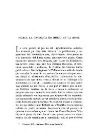 Isabel la Católica no murió en la Mota / F. de Llanos y Torriglia | Biblioteca Virtual Miguel de Cervantes