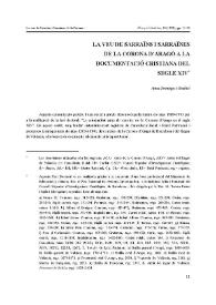 La veu de Sarraïns i Sarraïnes de la Corona d'Aragó a la documentació cristiana del segle XIV / Anna Domingo i Grabiel | Biblioteca Virtual Miguel de Cervantes