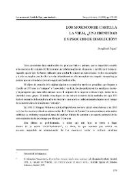 Los moriscos de Castilla la Vieja, ¿una identidad en proceso de disolución? / Serafín de Tapia | Biblioteca Virtual Miguel de Cervantes