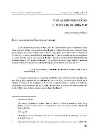 Nueva hipótesis sobre el "Mancebo de Arévalo" / María Jesús Rubiera Mata | Biblioteca Virtual Miguel de Cervantes