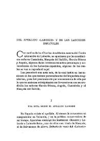 Una nota sobre el apellido Laborde / Elías Tormo | Biblioteca Virtual Miguel de Cervantes
