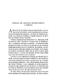 Natalia de Laborde, Chateaubriand y España | Biblioteca Virtual Miguel de Cervantes