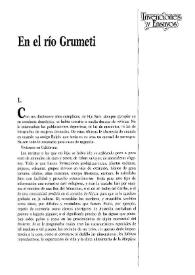 En el río Grumeti / Carlos Mellizo | Biblioteca Virtual Miguel de Cervantes