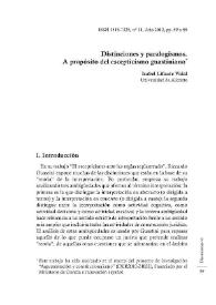 Distinciones y paralogismos. A propósito del escepticismo guastiniano / Isabel Lifante Vidal | Biblioteca Virtual Miguel de Cervantes