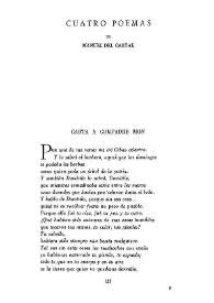 Cuatro poemas / de Manuel del Cabral | Biblioteca Virtual Miguel de Cervantes
