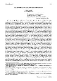 Ecos cervantinos en las obras de Juan Pérez de Montalbán / Claudia Demattè | Biblioteca Virtual Miguel de Cervantes