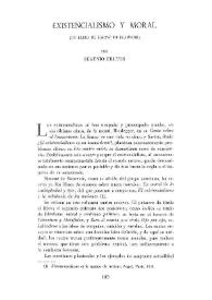 Existencialismo y moral (un libro de Simone de Beauvoir) / por Eugenio Frutos | Biblioteca Virtual Miguel de Cervantes