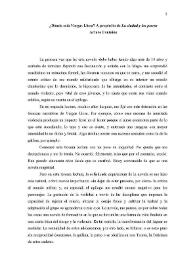 ¿Dónde está Vargas Llosa? A propósito de "La ciudad y los perros" / Arturo Fontaine | Biblioteca Virtual Miguel de Cervantes