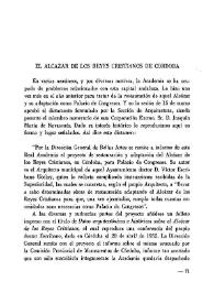 El Alcázar de los Reyes Cristianos de Córdoba | Biblioteca Virtual Miguel de Cervantes