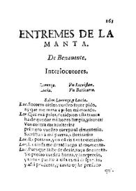 Entremes de la manta / De Benavente | Biblioteca Virtual Miguel de Cervantes
