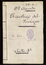 El castigo del Penséque / De Tirso | Biblioteca Virtual Miguel de Cervantes