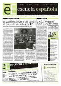 Escuela española. Año LXI, núm. 3519, 20 de diciembre de 2001 | Biblioteca Virtual Miguel de Cervantes
