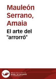 El arte del "arrorró" / Amaia Mauleón Serrano | Biblioteca Virtual Miguel de Cervantes