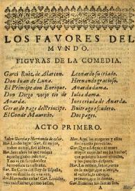 Los favores del mundo | Biblioteca Virtual Miguel de Cervantes