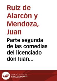 Parte segunda de las comedias del licenciado don Iuan Ruyz de Alarcon y Mendoça... | Biblioteca Virtual Miguel de Cervantes