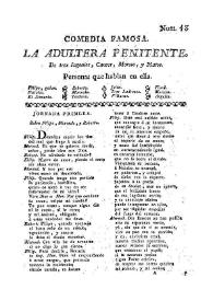 Comedia famosa. La adultera penitente / De tres ingenios, Cancer, Moreto y Matos | Biblioteca Virtual Miguel de Cervantes