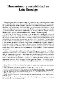 Humanismo y sociabilidad en Laín / Pilar Concejo | Biblioteca Virtual Miguel de Cervantes