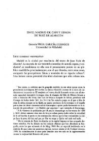 En el Madrid de capa y espada de Ruiz de Alarcón / Germán Vega García-Luengos | Biblioteca Virtual Miguel de Cervantes