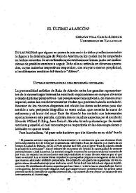 El último Alarcón / Germán Vega García-Luengos | Biblioteca Virtual Miguel de Cervantes