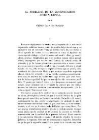 El problema de la comunicación interpersonal / Pedro Laín Entralgo | Biblioteca Virtual Miguel de Cervantes