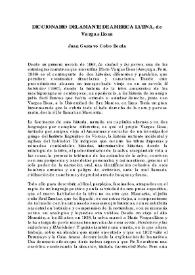 "Diccionario del amante de América Latina", de Vargas Llosa / Juan Gustavo Cobo Borda | Biblioteca Virtual Miguel de Cervantes