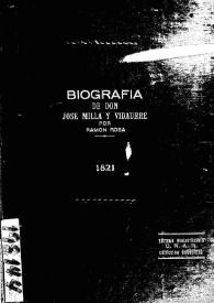 Biografía de don José Milla y Vidaurre / por Ramón Rosa | Biblioteca Virtual Miguel de Cervantes