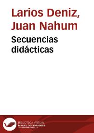 Secuencias didácticas | Biblioteca Virtual Miguel de Cervantes