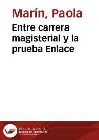 Entre carrera magisterial y la prueba Enlace | Biblioteca Virtual Miguel de Cervantes