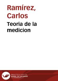 Teoria de la medicion | Biblioteca Virtual Miguel de Cervantes