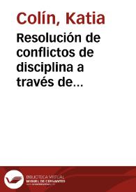 Resolución de conflictos de disciplina a través de estrategias lúdicas para crear ambientes de aprendizaje | Biblioteca Virtual Miguel de Cervantes