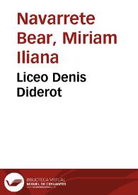 Liceo Denis Diderot | Biblioteca Virtual Miguel de Cervantes