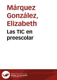 Las TIC en preescolar | Biblioteca Virtual Miguel de Cervantes