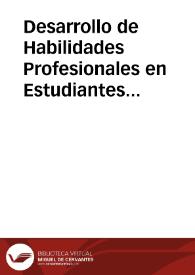 Desarrollo de Habilidades Profesionales en Estudiantes de Auditoría de Cuentas - Evaluación de una Experiencia entre Universidades de España | Biblioteca Virtual Miguel de Cervantes