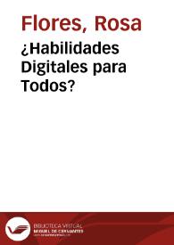 ¿Habilidades Digitales para Todos? | Biblioteca Virtual Miguel de Cervantes