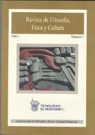 Revista de Filosofía, Ética y Cultura. Núm. 1, octubre 2012 | Biblioteca Virtual Miguel de Cervantes