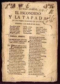 La gran comedia, El escondido, y la tapada / de Don Pedro Calderón de la Barca | Biblioteca Virtual Miguel de Cervantes