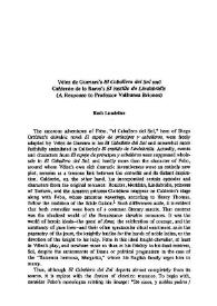 Vélez de Guevara's "El Caballero del Sol" and Calderón de la Barca's "El castillo de Lindabridis". (A Response to Professor Valbuena Briones) / Ruth Lundelius | Biblioteca Virtual Miguel de Cervantes