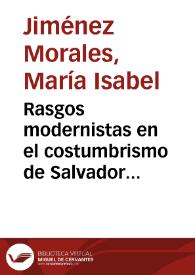Rasgos modernistas en el costumbrismo de Salvador Rueda  : "El patio andaluz" y "El cielo alegre" / María Isabel Jiménez | Biblioteca Virtual Miguel de Cervantes