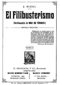 El filibusterismo : (continuación del Noli me tángere), novela filipina. Tomo II / por J. Rizal | Biblioteca Virtual Miguel de Cervantes