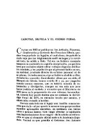 Cánovas, Silvela y el Código Penal / F. de Llanos y Torriglia | Biblioteca Virtual Miguel de Cervantes
