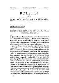 Concesión del título de Ciudad a la Villa coruñesa de Sada / Luis Redonet | Biblioteca Virtual Miguel de Cervantes